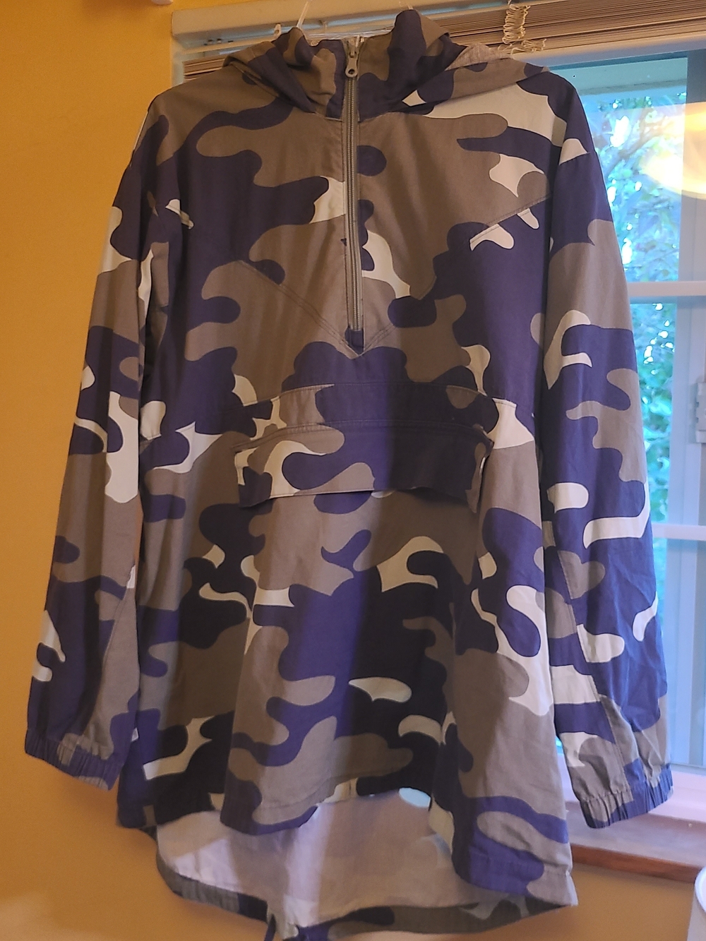 aerie Kids Camo Pullover Hooded Jacket - Purple & Tan